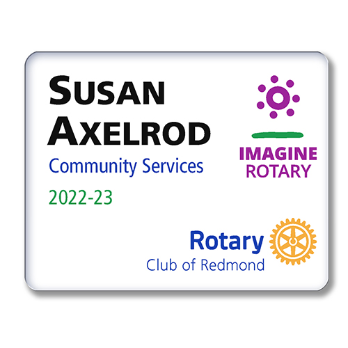 Rotary Large Acrylic Theme Badge, 2022-2023 Theme 3-1/2
